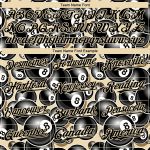 Customized 3D Black Cream City Baseball Jersey for Billiards & Snooker 8 Ball Personalized City Cream Black 3D Billiards