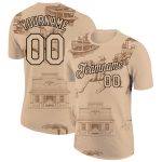 Personalized Black 3D Cowboy Rodeo T-Shirt for City Performance - Custom Graphic Tee Personalized City Cream Black 3D Cowboy