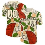 Personalized 3D Pizza T-Shirt in Cream and Black - Unique City-Themed Performance Tee Personalized City Cream Black 3D Food