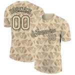Personalized 3D Food Pizza T-Shirt for Men and Women - City Cream Black Performance Tee Personalized City Cream Black 3D