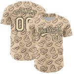 Personalized 3D International Coffee Day Baseball Jersey - City Cream Black Personalized City Cream Black 3D International