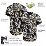 Custom Name Number Baseball Jersey with 3D Pattern Design for Billiards Snooker 8 Ball - Personalized City Cream Black Team Wear