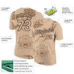 Personalized 3D Pattern Cowboy Rodeo T-Shirt - Cream and Black Performance Tee Personalized City Cream Black 3D Pattern Design