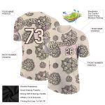 Custom Floral Design Performance T-Shirt with Personalized City, Team Name and Number - 3D Pattern Black Personalized City