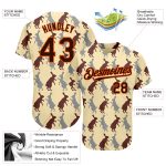 Personalized Brown-Orange 3D Rabbit Baseball Jersey for City Fans Personalized City Cream Brown-Orange 3D Rabbit Baseball