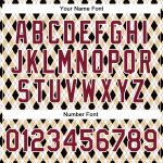 Custom Name Number Personalized Varsity Letterman Jacket 3D Pattern Design Crimson-Black Check Bomber Full-Snap Team Apparel