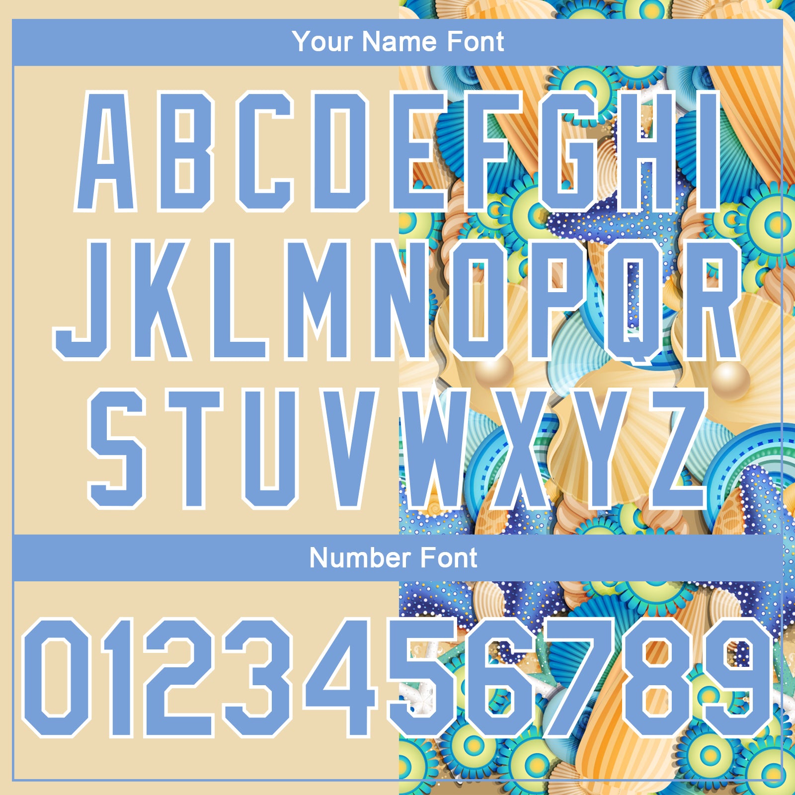 Personalized City Cream Light Blue-White 3D Pattern Beach Seashells And Starfishes Authentic Basketball Jersey Team Custom Name and Number Custom Name Number Basketball Jersey Beach Print Seashells Starfish Light Blue White 3D Pattern Personalized City Jersey - Image 4