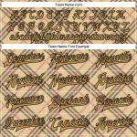 Personalized Varsity Letterman Jacket - Cream Old Gold Black Light Pink Check 3D Pattern Bomber Full-Snap Design Personalized