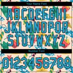Custom Team T-Shirt with Panther Blue-Black 3D Pattern Design for Hawaii Summer Holiday - Personalized with Name & Number