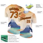 Custom Name Number Heron Animal Performance T-Shirt Texas Orange-Black 3D Pattern Design - Personalized City Team Apparel