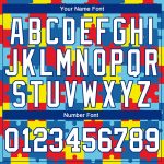 Autism Awareness Personalized Colorful 3D Puzzle Piece Long Sleeve Performance T-Shirt Custom Name and Number Personalized