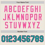 Personalized Two Tone Varsity Letterman Jacket Cream Aqua Black Pink Full-Snap Bomber Personalized Cream Aqua Black-Pink