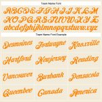 Custom Team Name Number Cream Bay Orange Performance T-Shirt - Personalized Sportswear Personalized Cream Bay Orange Performance