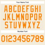 Custom Team Name Number Cream Bay Orange Performance T-Shirt - Personalized Sportswear Personalized Cream Bay Orange Performance