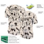 Personalized 3D Animal Crane T-Shirt in Cream and Black for Performance Wear Personalized Cream Black 3D Animal Crane Performance