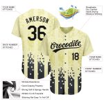 Personalized Black Cream 3D Baseball Jersey for Men and Women, Custom Sports Apparel Personalized Cream Black 3D Baseball