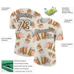 Personalized Black 3D Beer T-Shirt - Performance Cream Color for Men Personalized Cream Black 3D Beer Performance T-Shirt