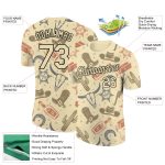 Personalized 3D Cowboy Performance T-Shirt in Cream and Black - Customizable Design Personalized Cream Black 3D Cowboy Accessory