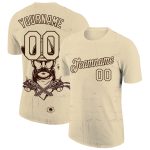 Custom 3D Cowboy T-Shirt in Cream and Black - Performance Wear for Men Personalized Cream Black 3D Cowboy Performance T-Shirt