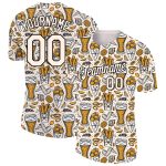 Personalized 3D Oktoberfest Beer Festival T-Shirt - Cream Black Performance Tee Personalized Cream Black 3D Oktoberfest Beer