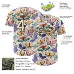 Custom Animal Butterfly Baseball Jersey with Personalized Name and Number - 3D Cream Black Design Personalized Cream Black