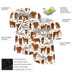 Custom Name and Number Tiger Performance T-Shirt - Personalized Cream Black 3D Pattern Design Personalized Cream Black 3D