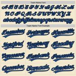 Custom Name Number Authentic Throwback Baseball Jersey - Personalized Cream Black-Blue Team Jersey Personalized Cream Black-Blue