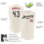Custom Name and Number Black Crimson Sleeveless Baseball Jersey - Personalized Team Apparel Personalized Cream Black-Crimson