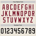 Custom Team Name Number Authentic Football Jersey - Personalized Cream Black-Crimson Mesh Personalized Cream Black-Crimson