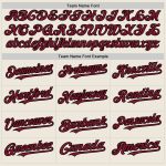 Custom Black Crimson Pinstripe Baseball Jersey with Personalized Name & Number - Authentic Team Style Personalized Cream