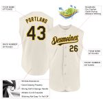 Custom Name and Number Personalized Black-Gold Sleeveless Baseball Jersey - Authentic Team Apparel Personalized Cream Black-Gold