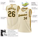 Customizable Black-Gold Basketball Jersey with Name & Number - Personalized Authentic Throwback Team Design Personalized