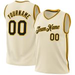 Customizable Black-Gold Basketball Jersey with Name & Number - Personalized Authentic Throwback Team Design Personalized