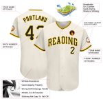 Personalized Black-Gold Baseball Jersey - Custom Cream Color Design Personalized Cream Black-Gold Baseball Jersey