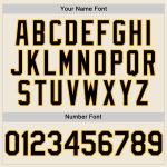 Personalized Cream Black Gold Line Baseball Jersey for Custom Sports Apparel Personalized Cream Black-Gold Line Baseball