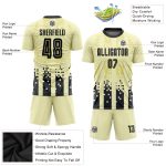Personalized Black Cream Soccer Jersey - Custom Home Sublimation Uniform Personalized Cream Black Home Sublimation Soccer