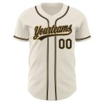 Personalized Black Cream Old Gold Baseball Jersey for Men and Women Personalized Cream Black-Old Gold Baseball Jersey 3