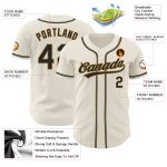 Personalized Black Cream Old Gold Baseball Jersey for Men and Women Personalized Cream Black-Old Gold Baseball Jersey 3