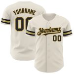 Personalized Black Cream Gold Baseball Jersey for Men and Women - Customizable Sports Apparel Personalized Cream Black-Old