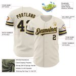 Personalized Black Cream Gold Baseball Jersey for Men and Women - Customizable Sports Apparel Personalized Cream Black-Old