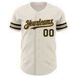 Personalized Black Cream Gold Baseball Jersey for Men and Women - Customizable Sports Apparel Personalized Cream Black-Old