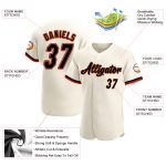 Personalized Cream Black Gold Baseball Jersey - Custom Name Sports Apparel Personalized Cream Black-Old Gold Baseball Jersey