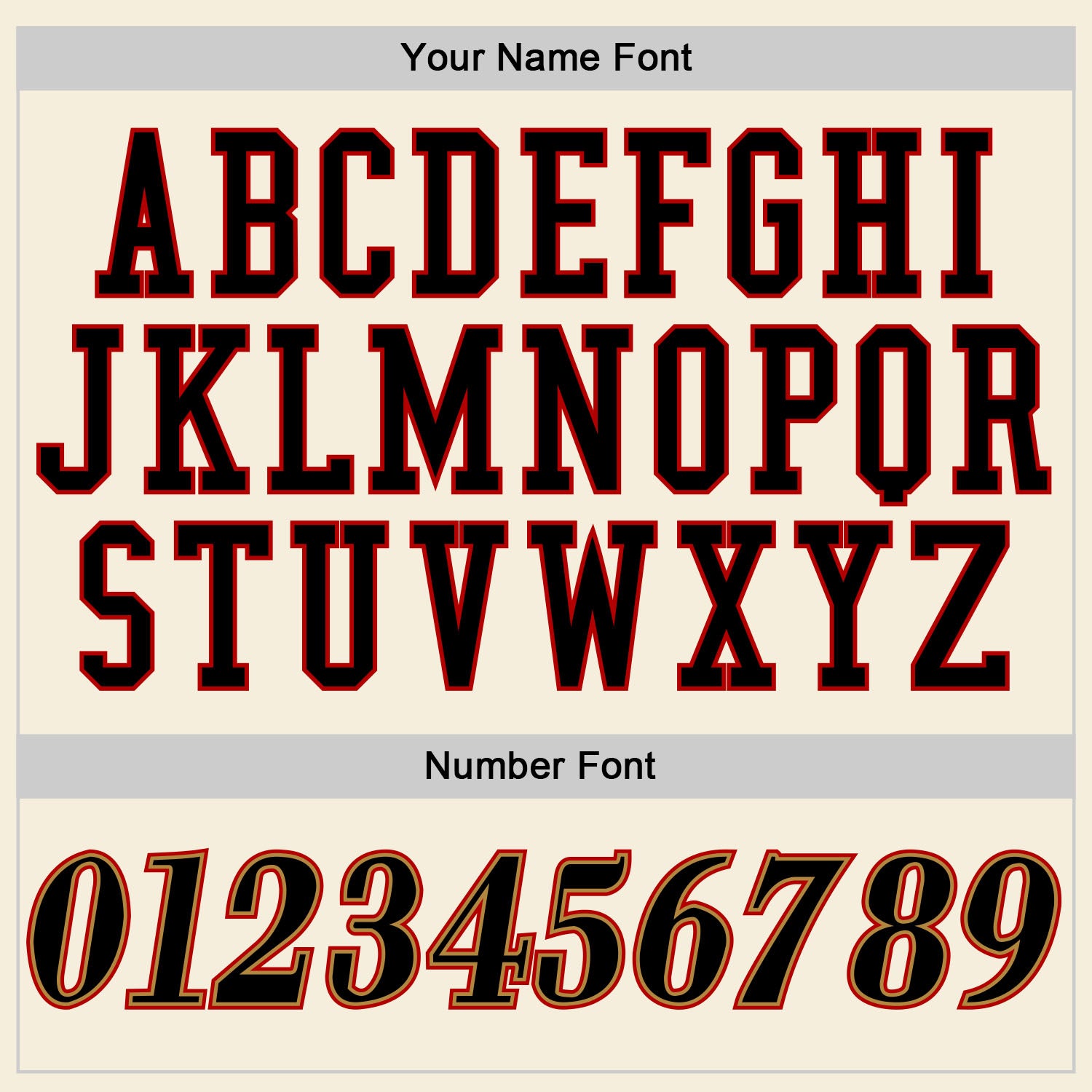 Personalized Cream Black-Old Gold Performance T-Shirt Personalized Performance T-Shirt in Cream Black and Old Gold - Customizable Tee Personalized Cream Black-Old Gold Performance - Image 3