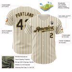 Custom Black Gold Pinstripe Baseball Jersey - Personalized Team Name & Number, Authentic 품 Personalized Cream (Black Old