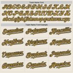 Personalized Black Cream Old Gold Baseball Jersey with Raglan Sleeves Personalized Cream Black-Old Gold Raglan Sleeves Baseball