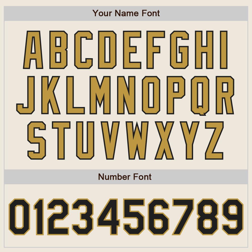 Personalized Cream Black-Old Gold Raglan Sleeves Baseball Jersey Personalized Black Cream Old Gold Baseball Jersey with Raglan Sleeves Personalized Cream Black-Old Gold Raglan Sleeves Baseball - Image 5