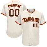 Personalized Black-Orange Cream Authentic Baseball Jersey for Men and Women Personalized Cream Black-Orange Authentic Baseball