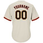 Custom Black Orange Baseball Jersey Shirt with Personalized Name and Number - Authentic Throwback Rib-Knit Personalized Cream