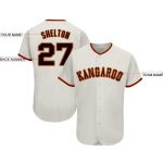 Custom Cream Black-Orange Baseball Jersey - Personalized Sports Apparel Personalized Cream Black-Orange Baseball Jersey
