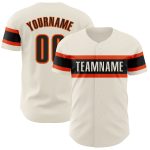Customizable Black Orange Baseball Jersey for Men and Women - Personalized Athletic Apparel Personalized Cream Black-Orange